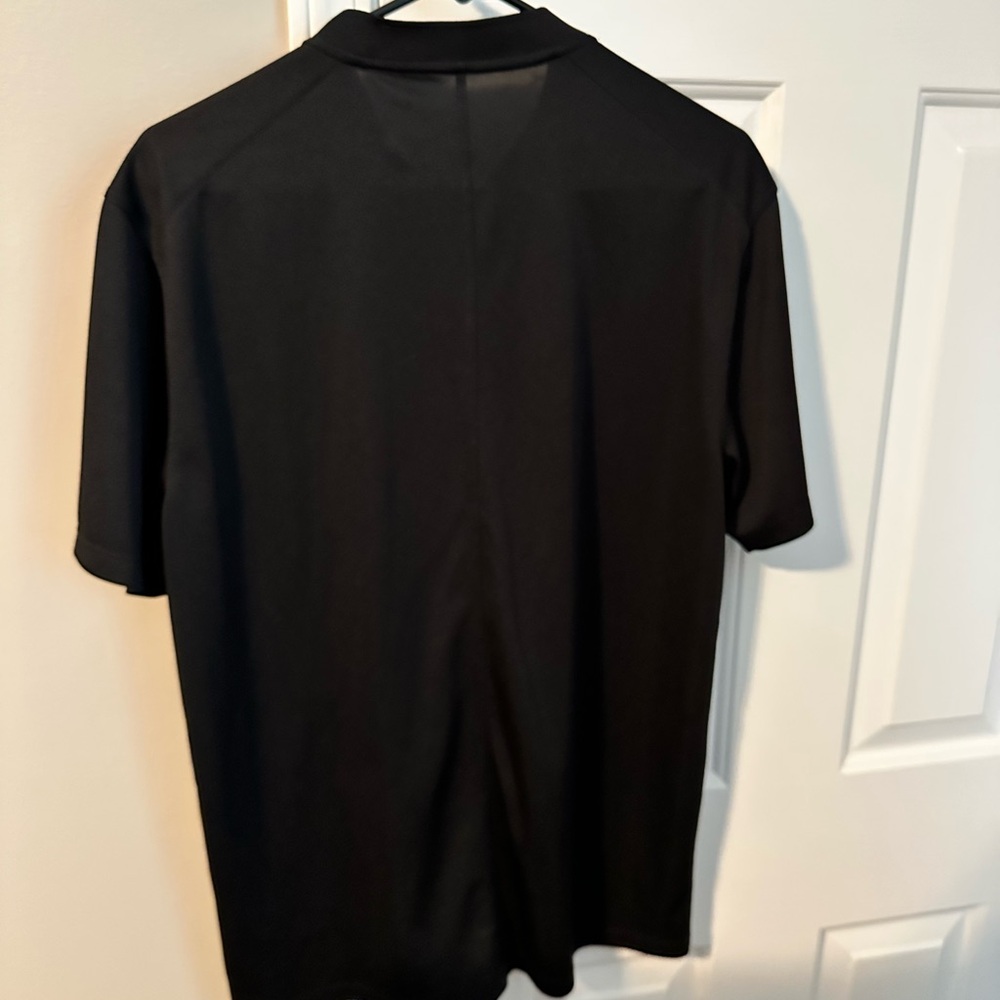 Nike Men's Black Dri-FIT henley golf Shirt - Picture 2 of 3